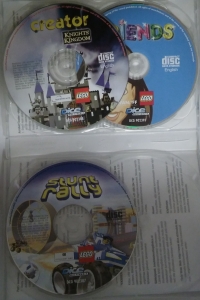 Lego 3 Games: Stunt Rally / Creator: Knights Kingdom / Friends Box Art