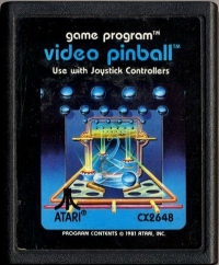 Video Pinball (lower case label) Box Art