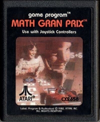 Math Gran Prix (Atari Picture Label) Box Art