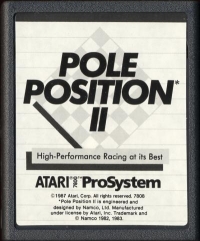 Pole Position II (text label) Box Art