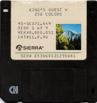 King's Quest V: Absence Makes the Heart Go Yonder! (256 Color Version) Box Art