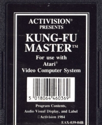 Kung-Fu Master (black label) Box Art