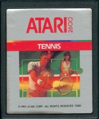 RealSports Tennis (Atari, Corp. / Printed in Hong Kong/Made in China) Box Art