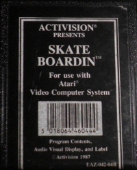 Skate Boardin' (white text label) Box Art