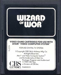 Wizard of Wor (white text label) Box Art