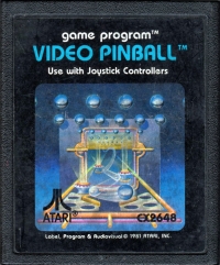 Video Pinball (upper case label) Box Art