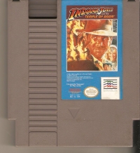 Indiana Jones and the Temple of Doom (grey cartridge) Box Art