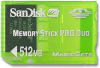 SanDisk Memory Stick Pro Duo 512 MB Box Art
