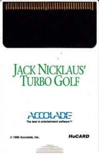 Jack Nicklaus: Turbo Golf Box Art