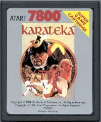 Karateka (Printed in Hong Kong / Made in China / 1988 cart) Box Art