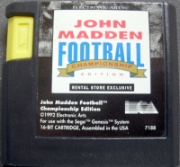 John Madden Football '93 - Championship Edition (In the Game) Box Art