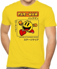 Pac-Man Beware of Flashing Ghosts Graphic T-Shirt Box Art