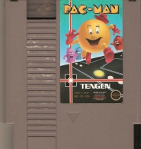 Pac-Man (Tengen / gray cartridge) Box Art