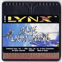 Blue Lightning (Atari dots cart) Box Art