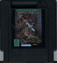 Captain Comic: The Adventure (black cartridge) Box Art