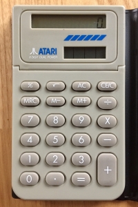 Atari 8 digit dual power calculator Box Art