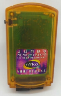 Nyko Jumbo Memory Pak X2 (yellow) Box Art