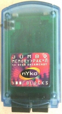 Nyko Jumbo Memory Pak X2 (clear blue) Box Art