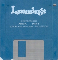 Lemmings (Europe & Australasia disks) Box Art