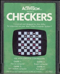 Checkers (A New Game Cartridge) Box Art