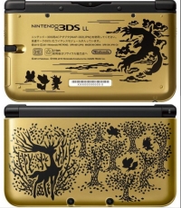 Nintendo 3DS LL - Pocket Monster X Pack Premium Gold Box Art
