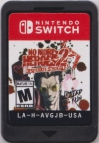 No More Heroes 2: Desperate Struggle (red cover) Box Art