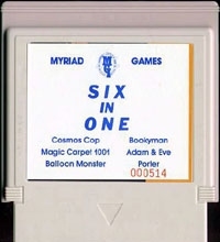 Six Games in One Multigame Cartridge Box Art