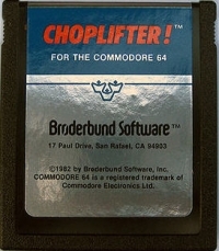 Choplifter! (Broderbund / cartridge) Box Art