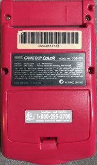 Nintendo Game Boy Color (Berry / C/CGB-JPN-1) Box Art