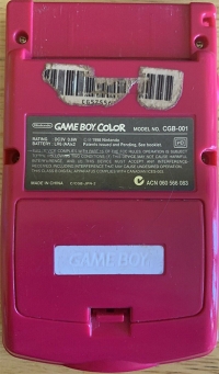 Nintendo Game Boy Color (Berry / C/CGB-JPN-2) Box Art