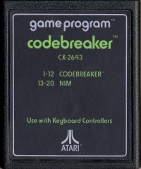 Codebreaker (Text Label) Box Art