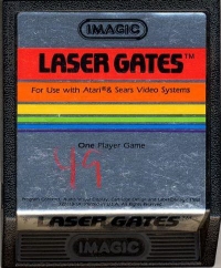 Laser Gates (Silver One Player Text Label) Box Art