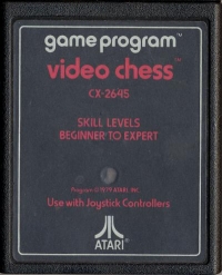 Video Chess (Atari text label) Box Art