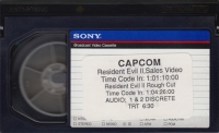Resident Evil II Sales Video / Resident Evil II Rough Cut (Betacam) Box Art