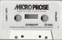 Gunship (cassette / Microprose Watch) Box Art