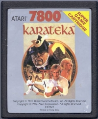 Karateka (Printed in Hong Kong / Made in China / 1987 cart) Box Art