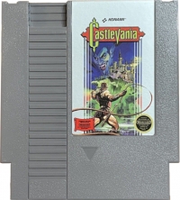 Castlevania (3 screw cartridge / circle Seal / ⓂNintendo®) Box Art