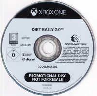 Dirt Rally 2.0 (Not for Resale) Box Art