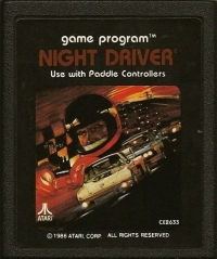 Night Driver (gray box / 1986) Box Art