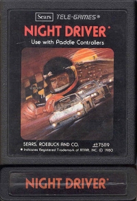 Night Driver (black box / 1980 Atari, Inc.) Box Art