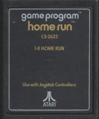 Home Run (1•8 Baseball / Atari, Inc.) Box Art