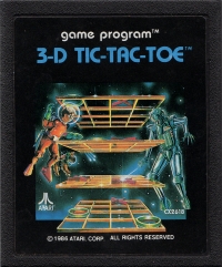 3-D Tic-Tac-Toe (picture label cartridge / 1986) Box Art