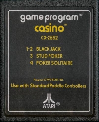 Casino (Special Edition front / gold text cartridge label) Box Art