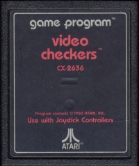 Video Checkers (1980 / Limited Ninety Day Warranty) Box Art