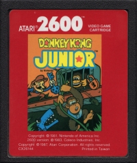 Donkey Kong Junior (burgundy box / 1987) Box Art