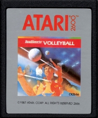 RealSports Volleyball (1987) Box Art