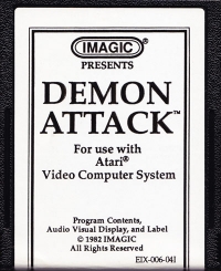 Demon Attack (white label) Box Art