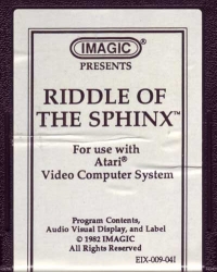 Riddle of the Sphinx (white label) Box Art