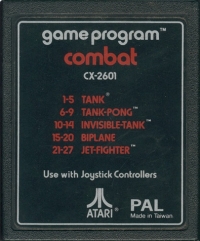 Combat (Limited Ninety Day Warranty / PAL cartridge) Box Art