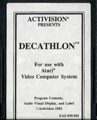 Activision Decathlon, The (white label) Box Art